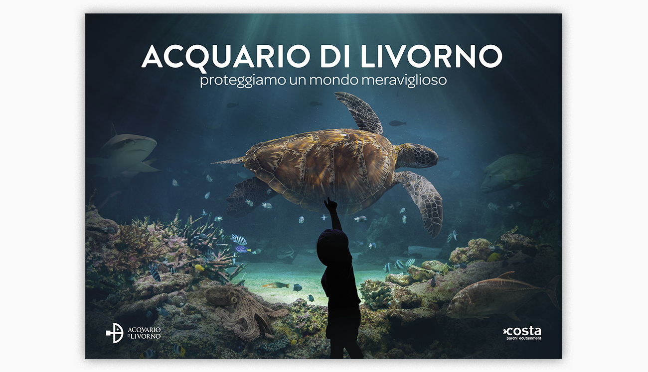 Campagna pubblicitaria 2026 Acquario di Livorno - cartellone